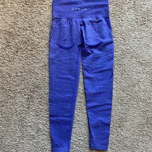 NVGTN Seamless Contour Leggings - Electric Blue - Picture 4 of 5